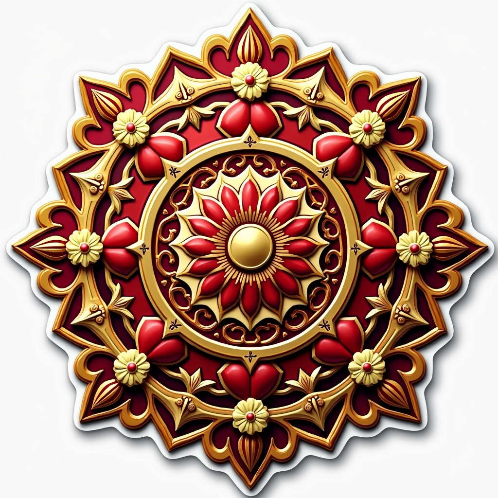 Mandalas & Rangoli - Sticker Sheet v18